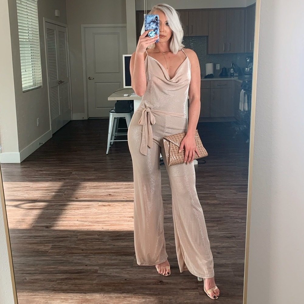 TNFC London shimmer jumpsuit